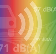 Stilisierte Darstellung von Lärmimmissionen