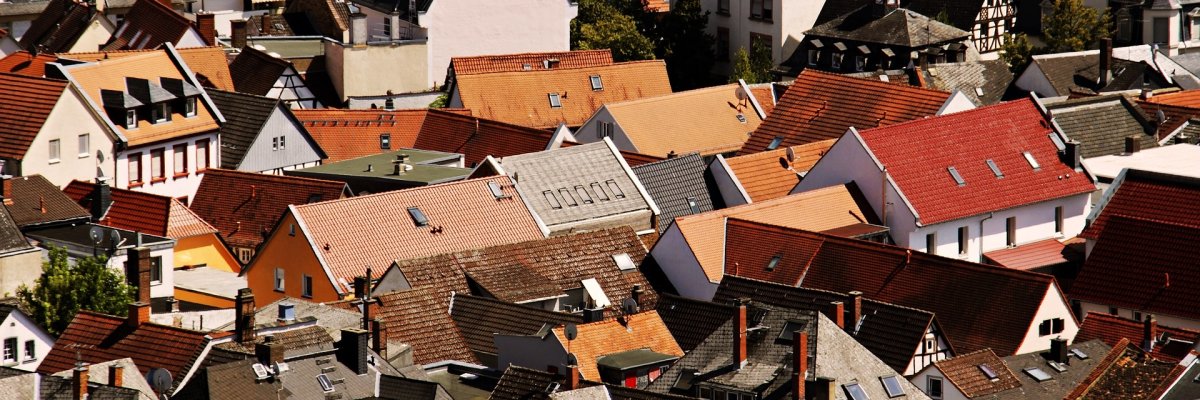 Luftbild von Wohnhäusern