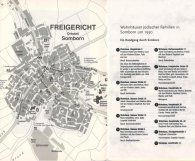 Foto einer Karte von Somborn mit eingezeichneten Wohnhäusern der Jüdischen Gemeinde