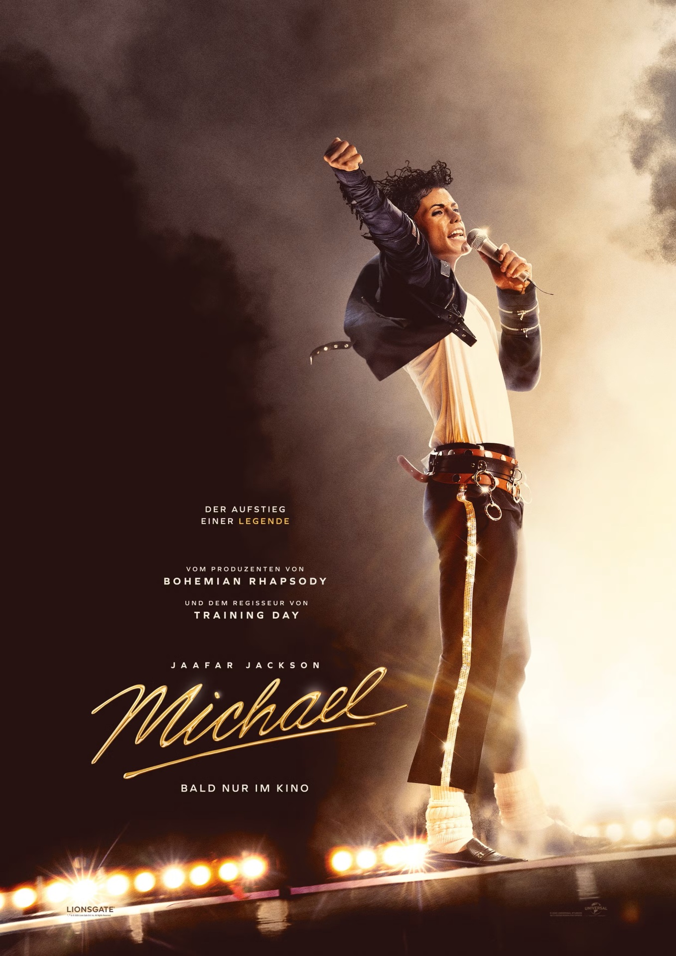 Filmplakat mit dem Künstler Michael auf der Bühne