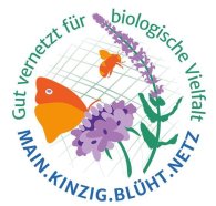 Das Logo zeigt einen Schmetterling auf einer Blüte und eine Hummel im Flug.