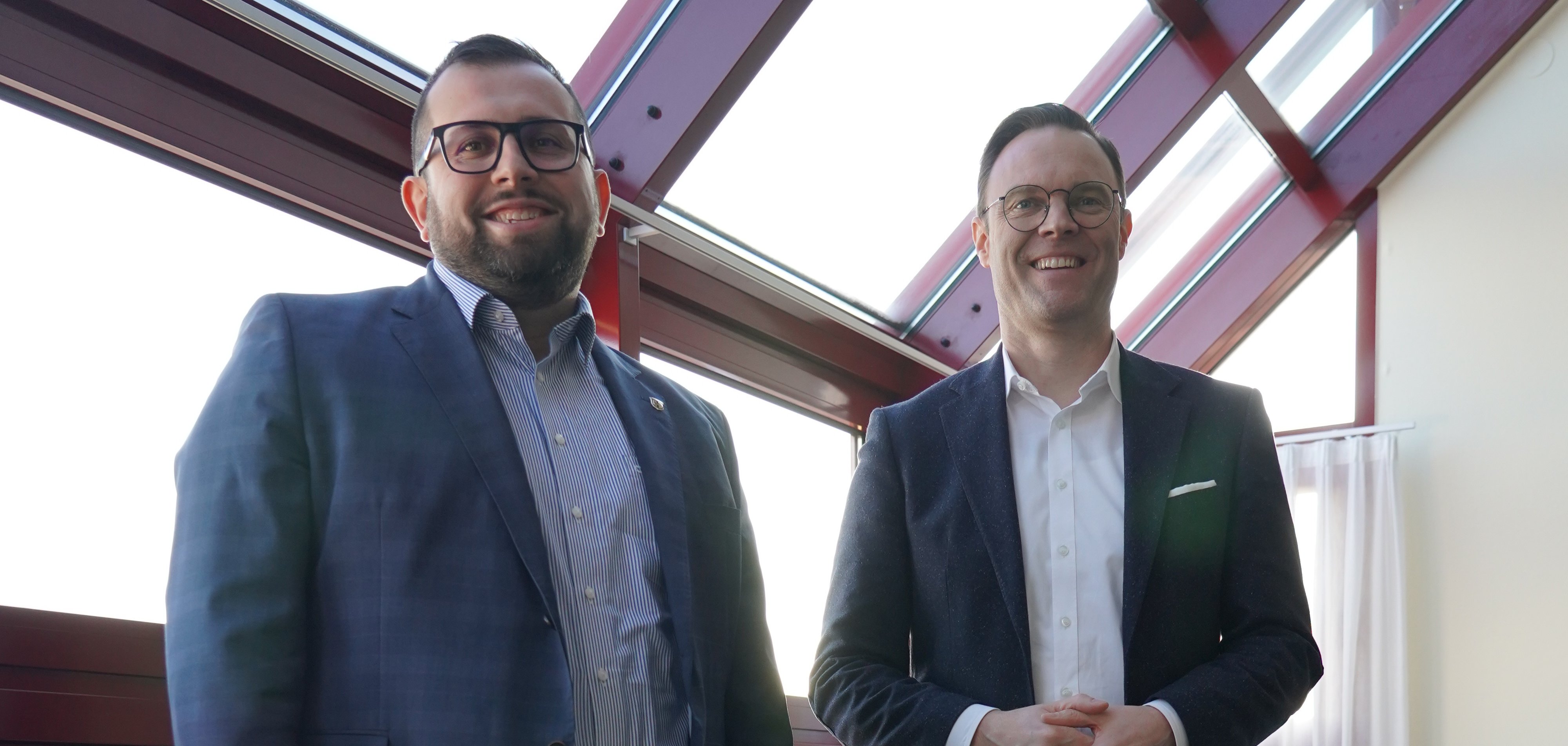 Bürgermeister Waldemar Gogel empfängt den Geschäftsführer der Kreiswerke Main-Kinzig zum Antrittsbesuch im Freigerichter Rathaus.